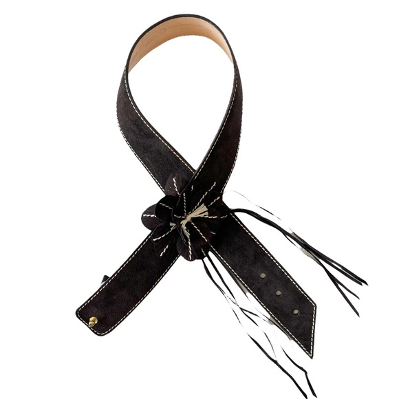 Brave Beltworks Suede Floral Fringe Belt | 34 - Picture 4 of 9